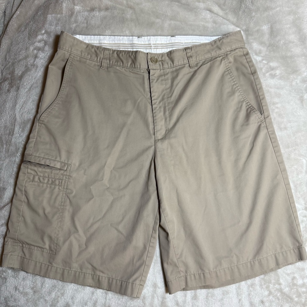 Greg Norman for Tasso Ella 5 Iron Tan Cargo Shorts SZ:33
